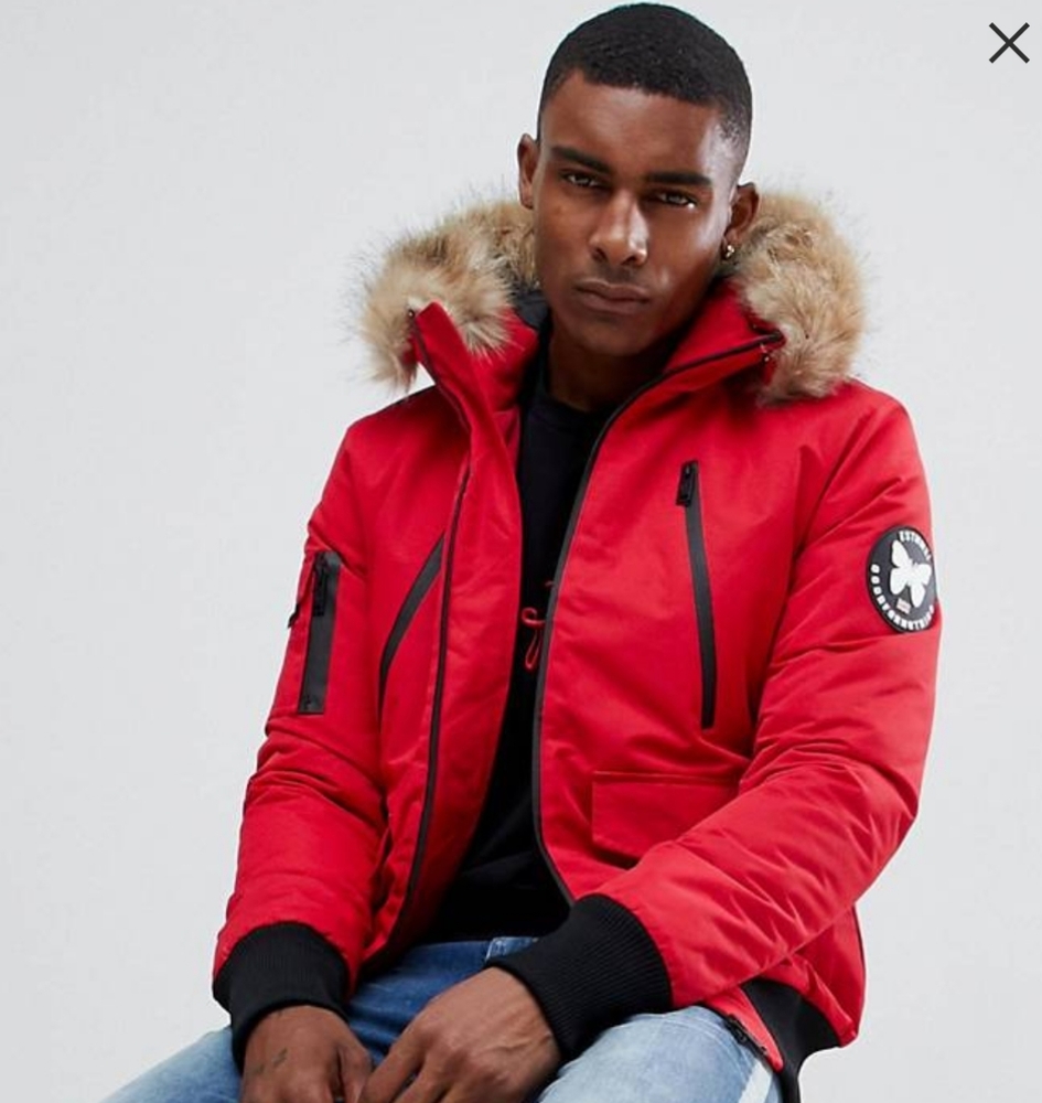 Good For Nothing Fur Bomber Jacket Asos